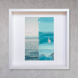 石垣の海に生きた証 / 抽象画 46×63㎝ A2 額縁セット 原画のみ モダン 石垣の海に生きた証 / 抽象画 46×63㎝ A2 額縁セット