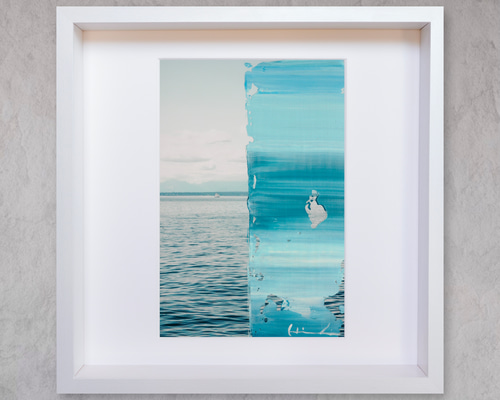 石垣の海に生きた証 / 抽象画 46×63㎝ A2 額縁セット 原画のみ モダン 石垣の海に生きた証 / 抽象画 46×63㎝ A2 額縁セット 原画のみ