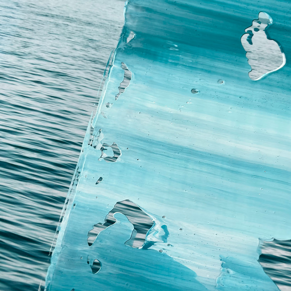 【海景】現代藝術-藍色抽象木框（A-#75） 第7張的照片