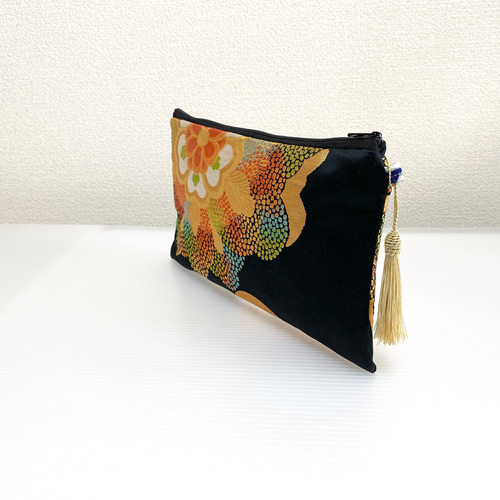 帯リメイクポーチ【大きめマチ無し】化粧ポーチ御朱印帳入れパスポート