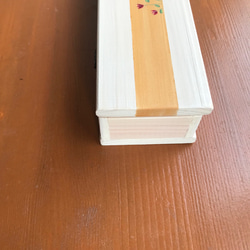 食卓に置ける箸箱　鹿が主役　カトラリーケース　メガネ入れ　小物入れ　蓋付き木製　少人数用 8枚目の画像