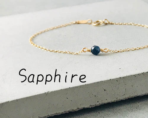 天然石♡大粒♡鮮やか極上ブルーサファイアのブレスレット14kgf 02d90bdfde797b119e6cdd1ddc9d38