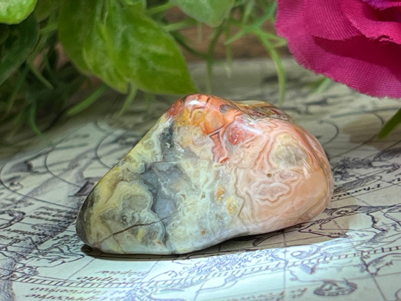 クレイジーレースアゲート✨　瑪瑙 原石　タンブル 3枚目の画像