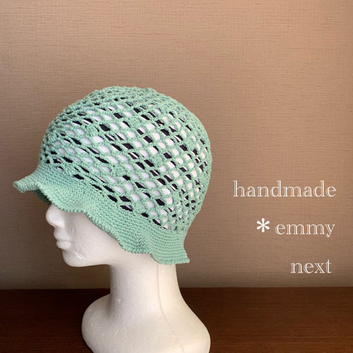 送料無料＊handmadeコットンレイヤードキャップ2枚セット ケア帽子 
