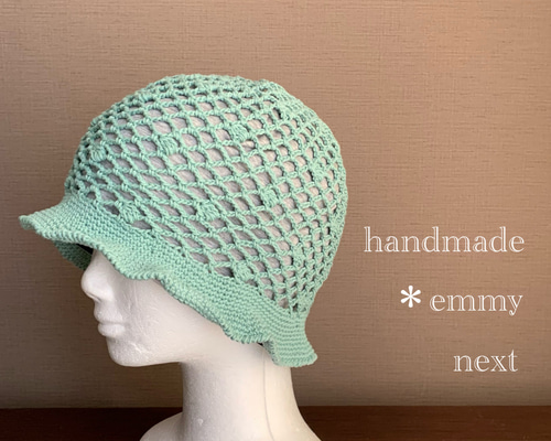 送料無料＊handmadeコットンレイヤードキャップ2枚セット ケア帽子 