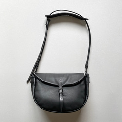 ” Nick”M　ハンティング＋メッセンジャーBAG ブラック　とっても柔らかいレザー 5枚目の画像