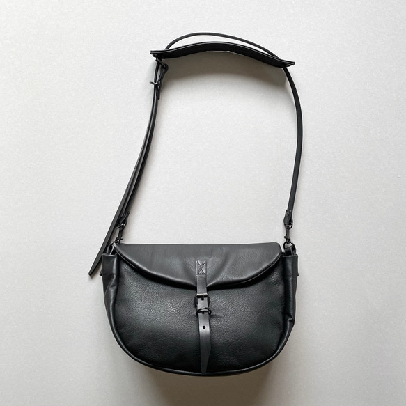 ” Nick”M　ハンティング＋メッセンジャーBAG ブラック　とっても柔らかいレザー 5枚目の画像
