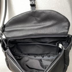 ” Nick”M　ハンティング＋メッセンジャーBAG ブラック　とっても柔らかいレザー 9枚目の画像