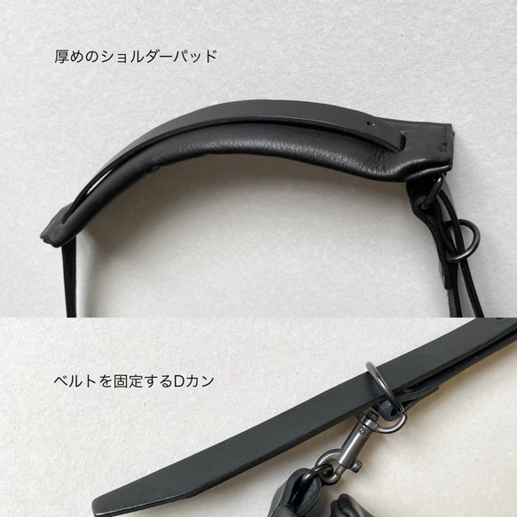 ” Nick”M　ハンティング＋メッセンジャーBAG ブラック　とっても柔らかいレザー 12枚目の画像