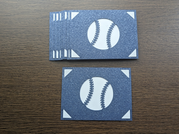 一言メッセージカード（野球ボール）M 10枚 メッセージカード