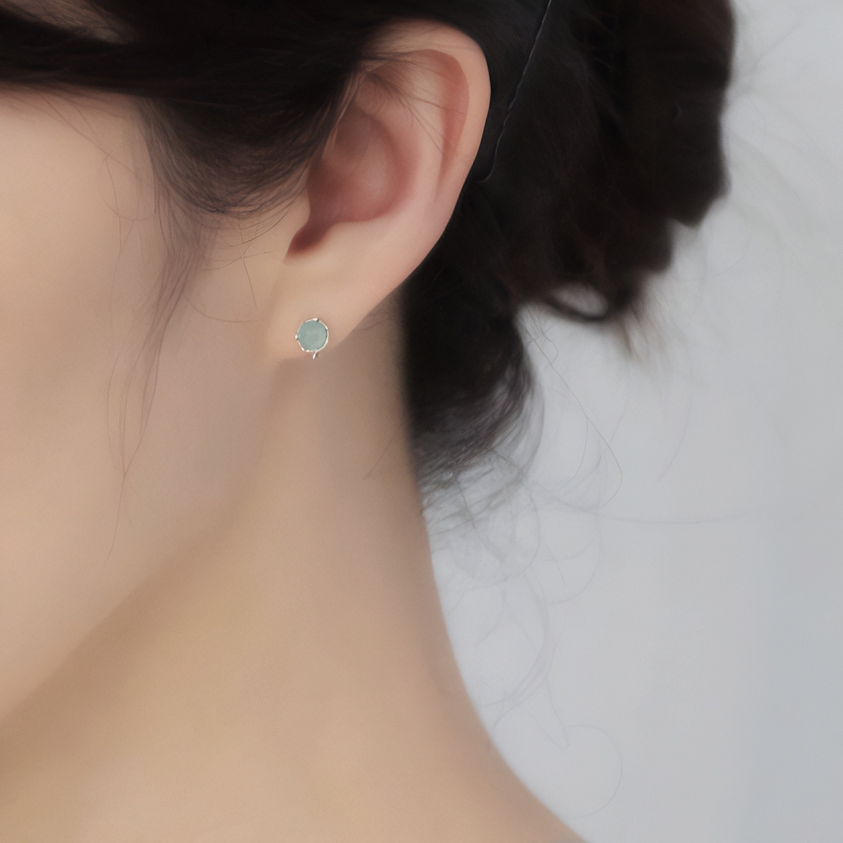 Monブルーカルセドニーピアス 【5万円】未使用Atelier
