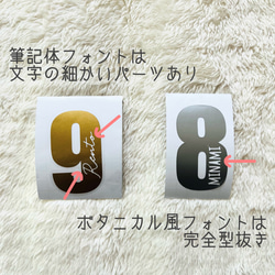 大人気＊おしゃれ背番号ステッカー＊セミオーダー＊お名前シール 背番号 部活 スポーツ 名前ステッカー 背番号シール 11枚目の画像