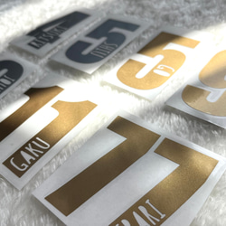 大人気＊おしゃれ背番号ステッカー＊セミオーダー＊お名前シール 背番号 部活 スポーツ 名前ステッカー 背番号シール 14枚目の画像