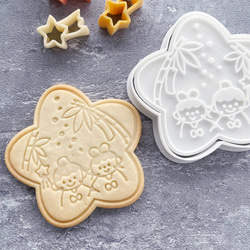 【七夕】たなばた　大きな星のクッキー型　クッキー型（スタンプ付き） 1枚目の画像