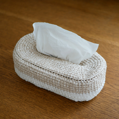 ソフトパックの困ったを解決！ソフトパックティッシュカバー（ベージュ