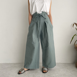 美品★JURGENLEHL★麻　ワイドパンツ　キュロット Amazon.co.jp: ワイドパンツ 7分丈 花柄 キュロットパンツ