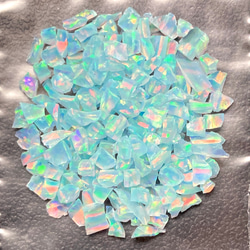 人工オパール》(ネオンオパール) 原石 ターコイズ/オレンジ斑 3.4g ⑲