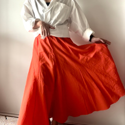 【AN.032】コットンリネンの綺麗ラインロングスカート 3枚目の画像