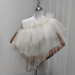 送料無料！取り外しオフショルダー 爽やかで優しい グレー ビスチェ  