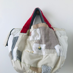 Bag   手縫いのバッグ　  一点もの　布製　スローファッション　ハンドメイド　2002 7枚目の画像