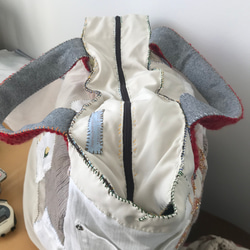 Bag   手縫いのバッグ　  一点もの　布製　スローファッション　ハンドメイド　2002 13枚目の画像