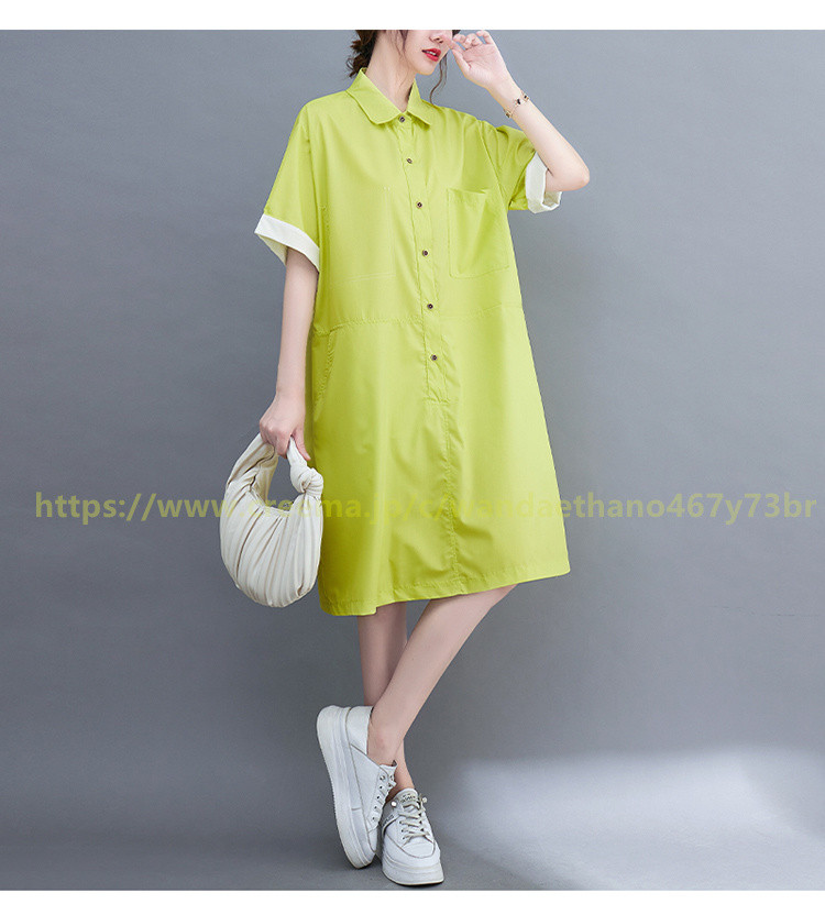 ラージサイズ スカート ゆったりワンピース レディース フォーマル シンプル 着やせ 通学 通勤 柔らかい ワンピース