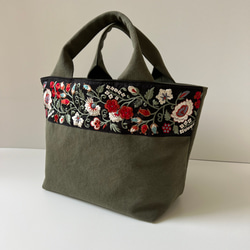 ソレイアード　帆布　インド刺繍リボン　トートバック　グラニーバッグ　3点 303976956ecc6291a2105a5aa6e510
