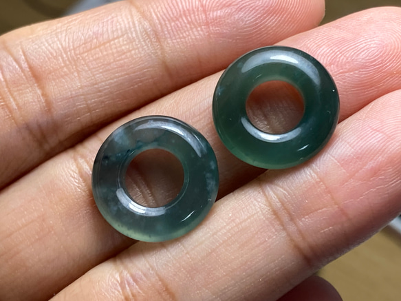 RS4-68 美品 氷藍 玉壁 平安圏 平安守り 天然ドグアテマラ産 A貨