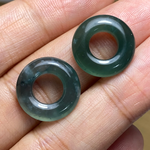 RS4-68 美品 氷藍 玉壁 平安圏 平安守り 天然ドグアテマラ産 A貨 本