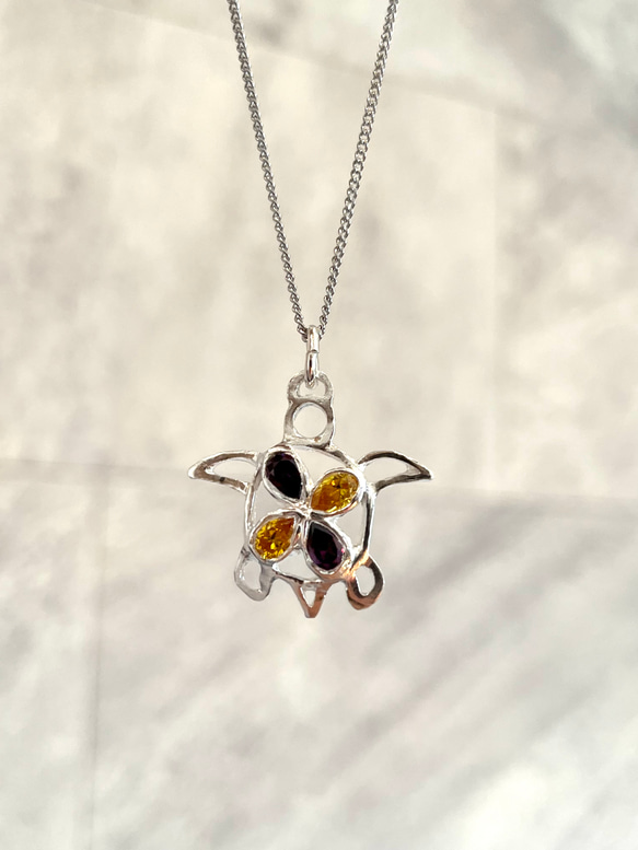 純銀】縁起の良い亀の形で大人気！ウミガメモチーフ シルバー