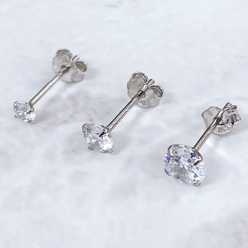 シルバーピアス・イヤーカフ｜シルバー925 ピアス | 7mm角 | 23