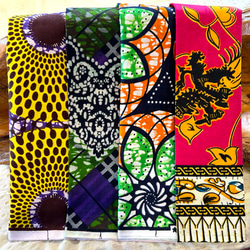 ハギレセット＊4枚組  生地  アフリカ布 アフリカン 小物作り ハンドメイド 手作り 手芸用品 布 7枚目の画像