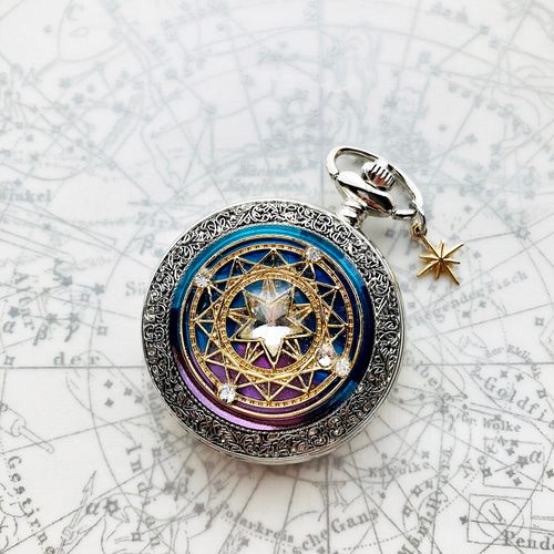 魔術師の懐中時計ー星の魔法陣☆ ネックレス・ペンダント sorarium