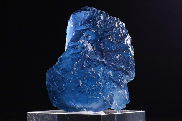 ウルトラ美ブルー 超幾何学的造形 天然 フローライト ヤオガンシャン鉱山産 88g 天然石 結晶 鉱物 標本 5枚目の画像