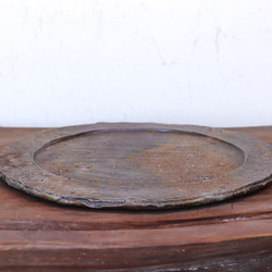 備前燒盤(約26cm) sr4-076 第3張的照片