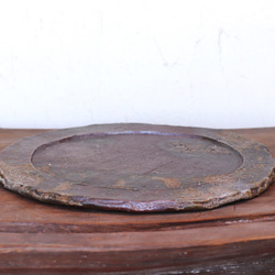 備前焼 皿(約26cm)　sr4-077 3枚目の画像