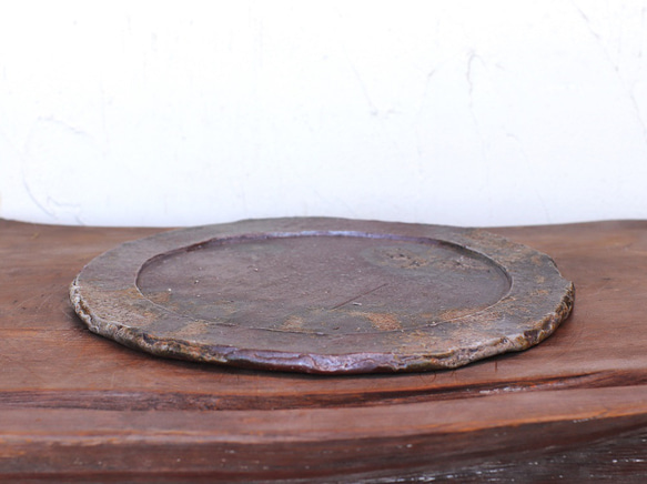 備前焼 皿(約26cm)　sr4-077 3枚目の画像