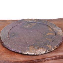 備前焼 皿(約26cm)　sr4-077 2枚目の画像