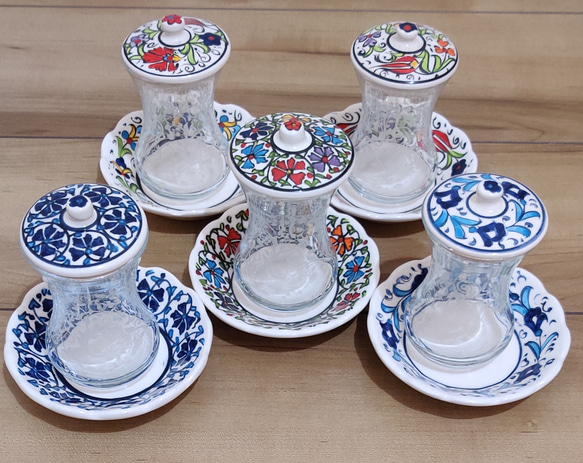 陶器 紅茶、チャイカップ5セット(84) 大皿 İsTanBuL 通販｜Creema 