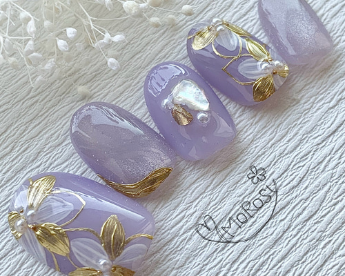 MOROSY246☆ブライダル 結婚式 マグネット 梅雨 花 ゴールド