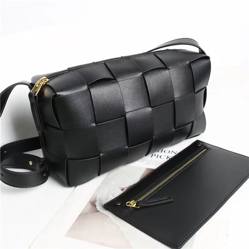 本革編みバッグ 高級感ショルダーバッグ頭層牛革手編みショルダー