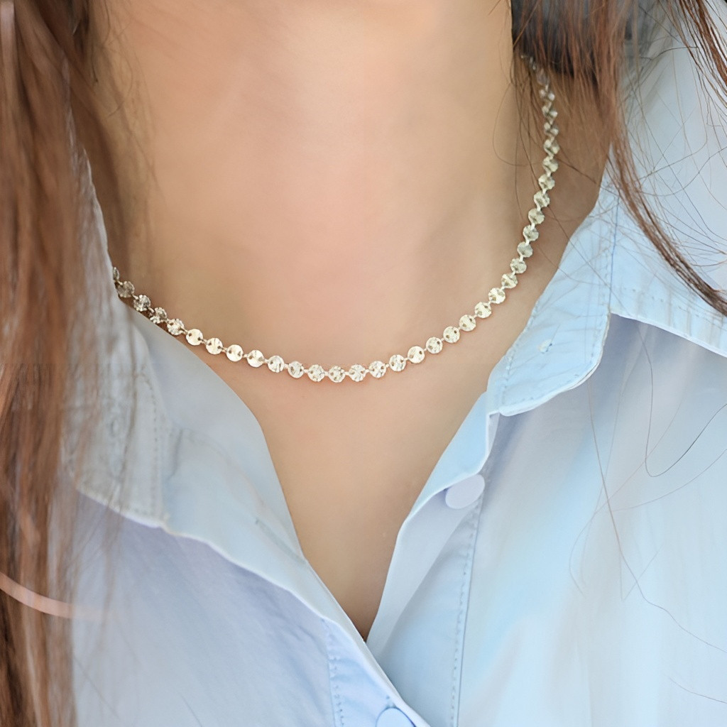 スターバーストデザイン　チェーンネックレス　SV925 H3-32