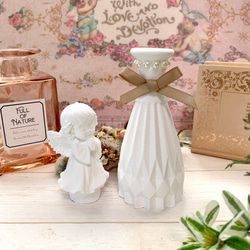 アロマストーン✨おしゃれ好きなテディベア♡ガラスの小瓶付き