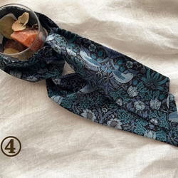ウィリアムモリス　オトナのネッククーラー　サマースカーフ　保冷剤2個付き　ストール　いちご泥棒　ピンパーネル　ヒヤシンス 13枚目の画像