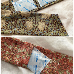 ウィリアムモリス　オトナのネッククーラー　サマースカーフ　保冷剤2個付き　ストール　いちご泥棒　ピンパーネル　ヒヤシンス 2枚目の画像