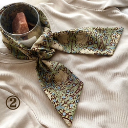 ウィリアムモリス　オトナのネッククーラー　サマースカーフ　保冷剤2個付き　ストール　いちご泥棒　ピンパーネル　ヒヤシンス 5枚目の画像