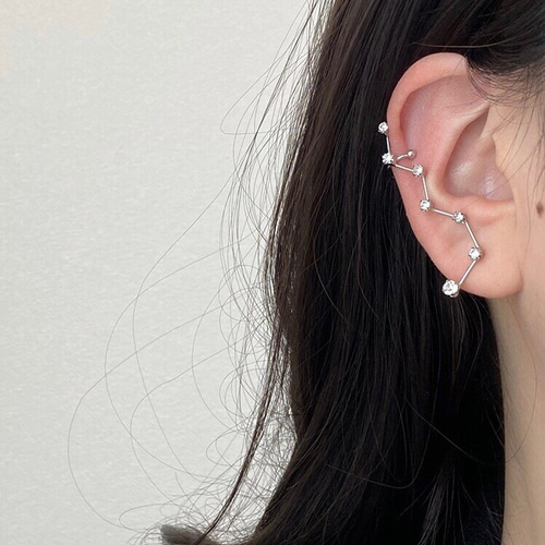 北斗七星 ピアス×イヤーカフ シンプル ear cuff 片耳用 イヤカフ