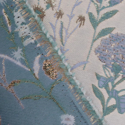 ラメジャガード織り生地 ゴブラン織り アジサイ お花柄 7枚目の画像