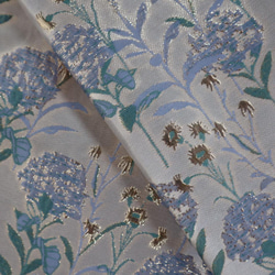 ラメジャガード織り生地 ゴブラン織り アジサイ お花柄 3枚目の画像