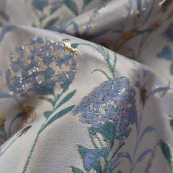 ラメジャガード織り生地 ゴブラン織り アジサイ お花柄 5枚目の画像